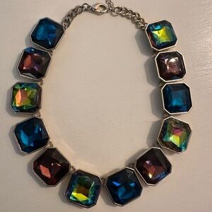 Zara Blue and Multicolor Statement Necklace